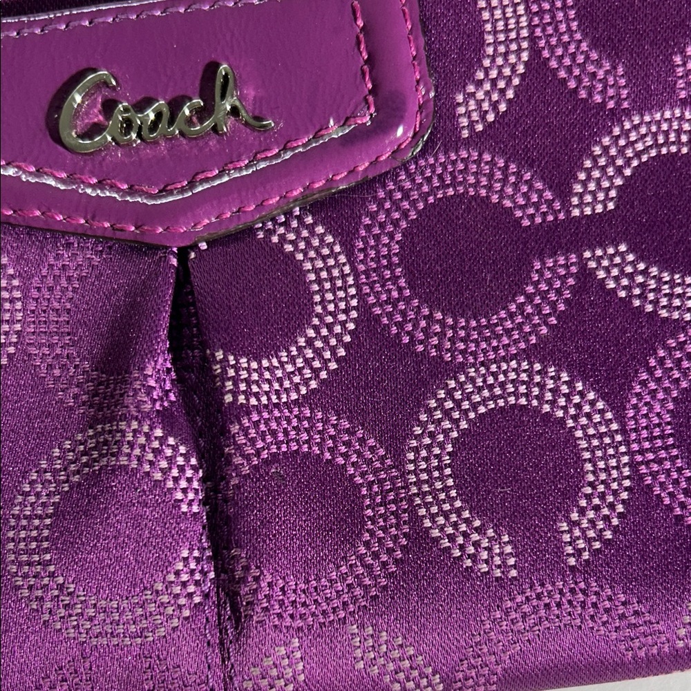 Coach Purple Wallet Wristlet - Picture 3 of 11